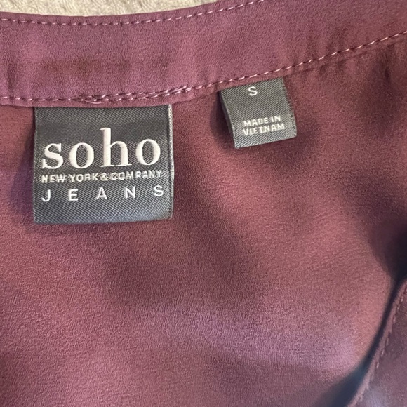 New York & Company blouse and cropped pants Size S/6 mauve and purple - Picture 7 of 8